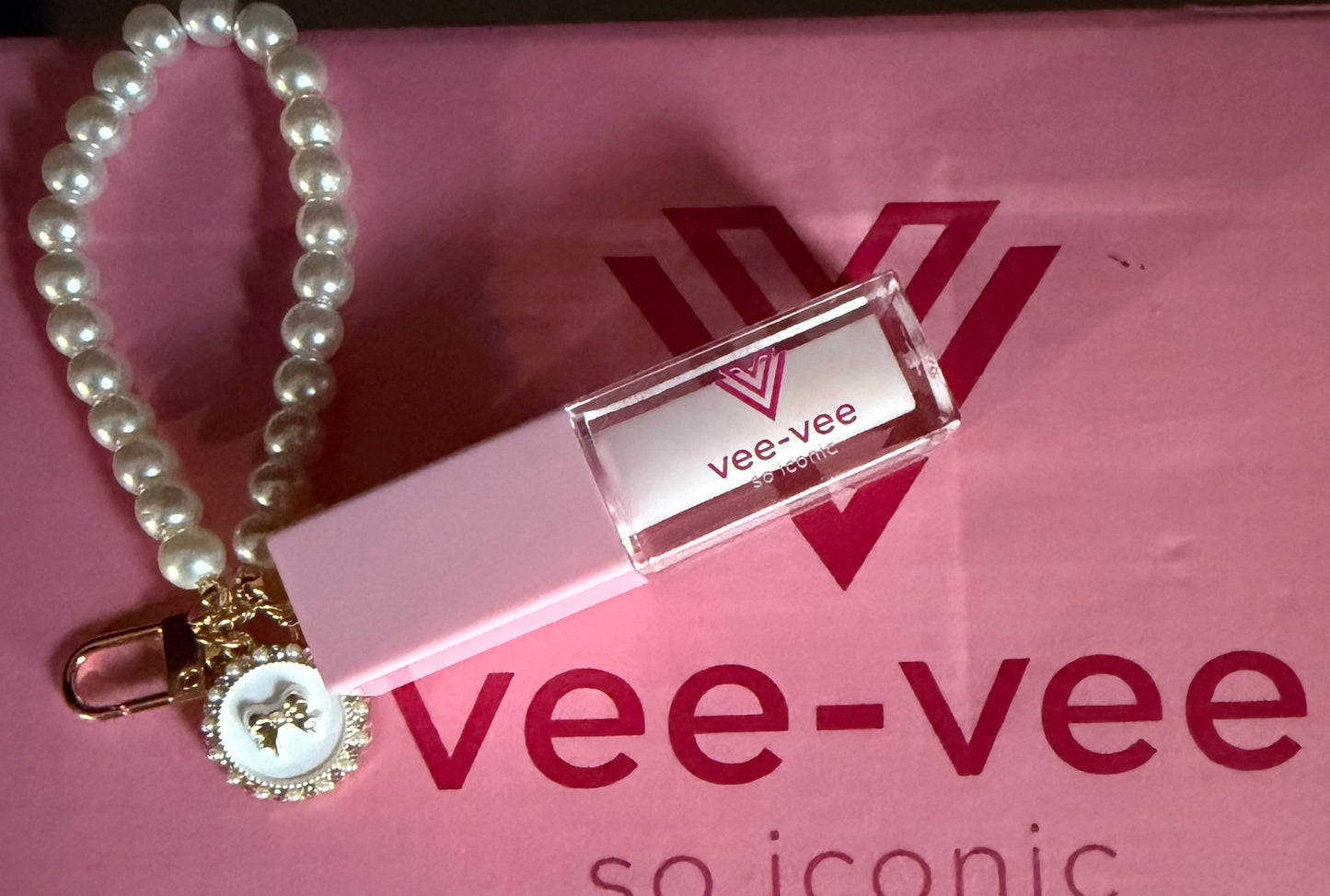 Soft power charm lipgloss keychain