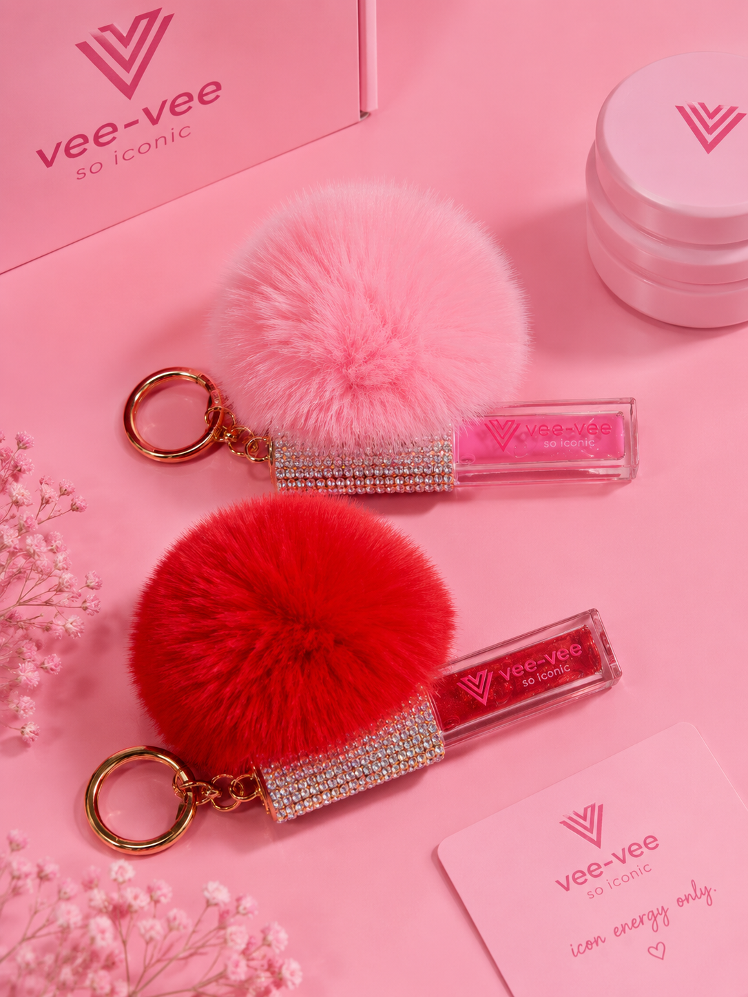 Icon Puff Gloss Keychain
