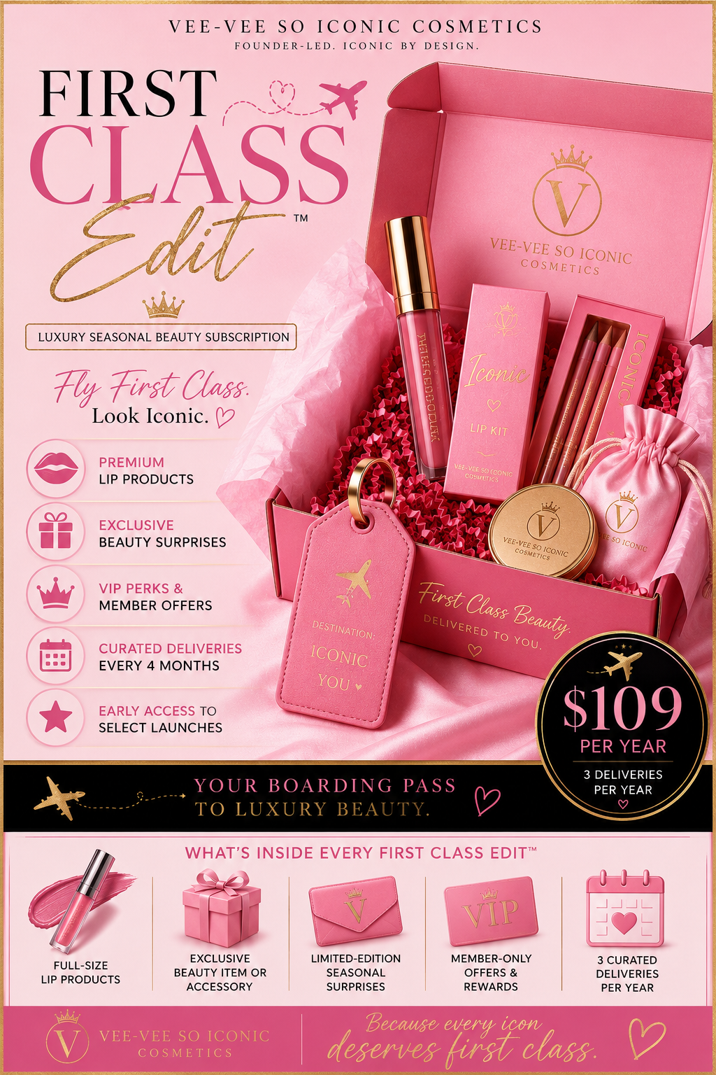 🎀 FIRST CLASS EDIT✈️ 3 lip kits