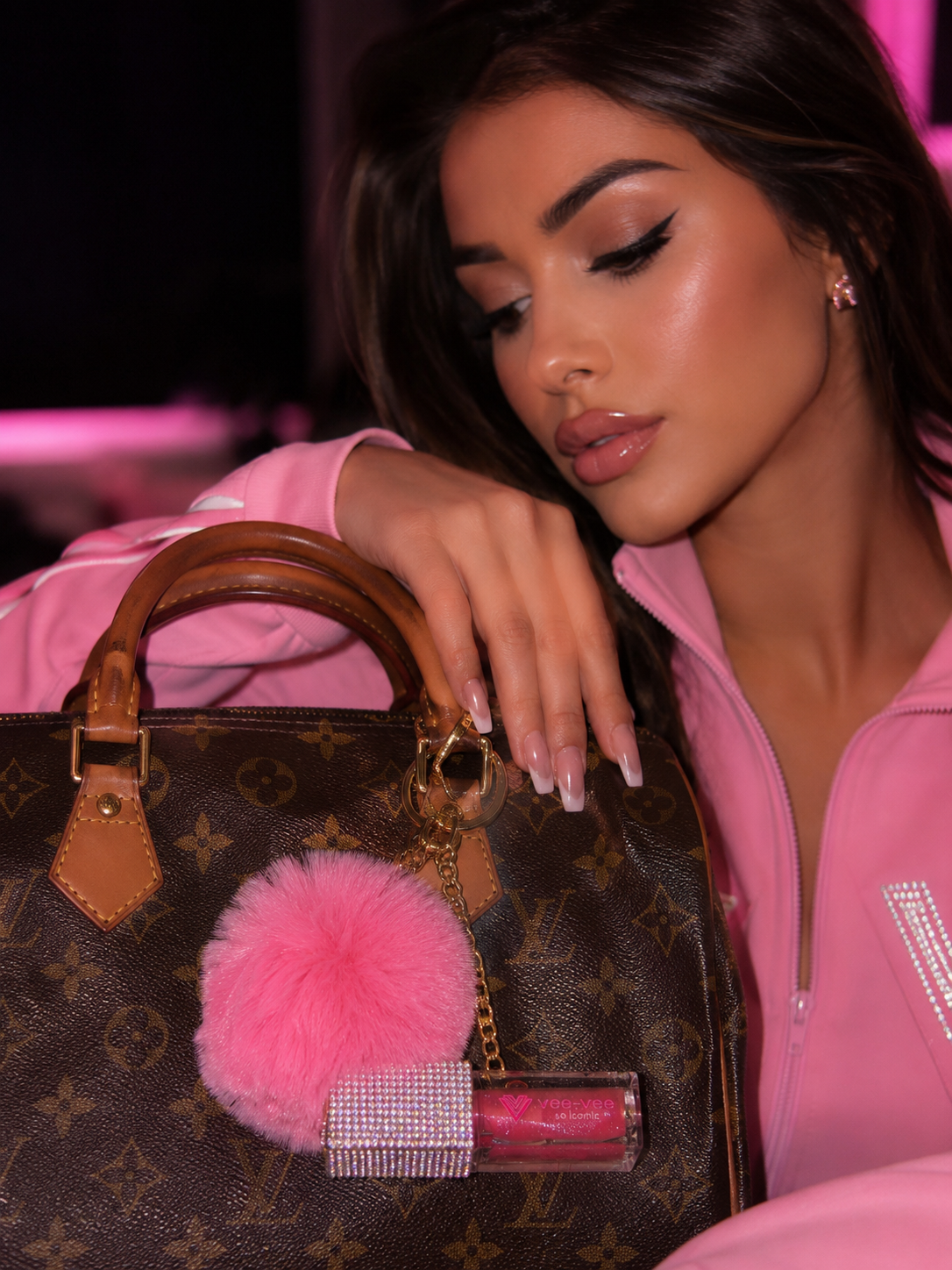 Pink Prestige Lip Gloss Keychain